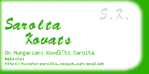 sarolta kovats business card